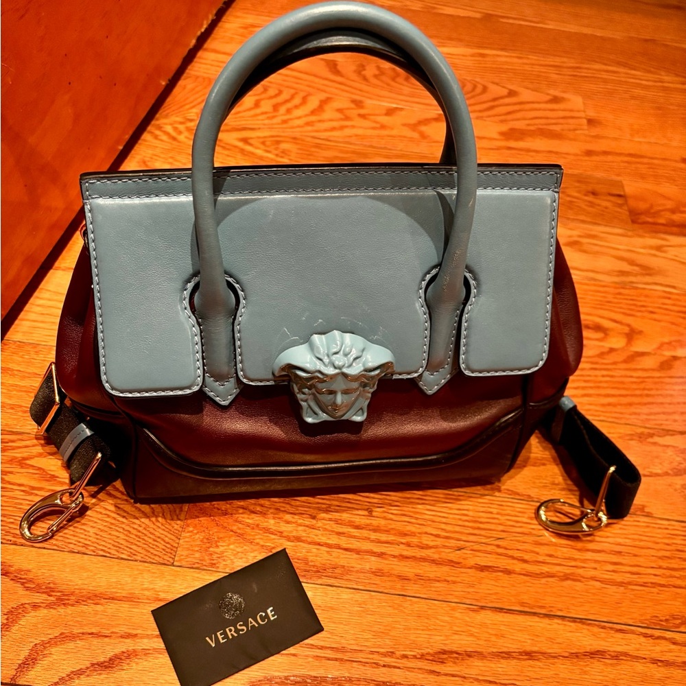 Versace Blue and purple satchel